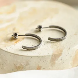 Black hoop earrings LIV  Thumbnail