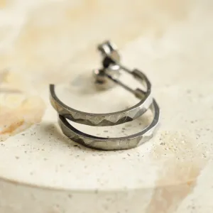 Black hoop earrings LIV  Thumbnail