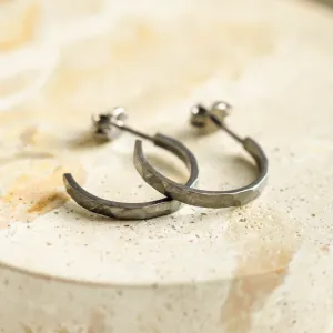 Black hoop earrings LIV  Thumbnail