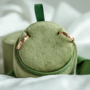 Gold circle earrings with irregural shape BREE  Thumbnail