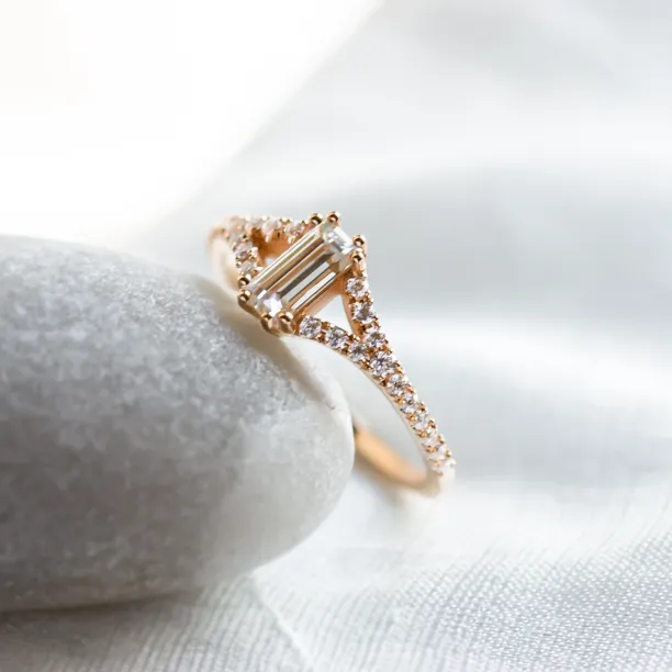 Elegant engagement ring with moissanite BLAIRE Image