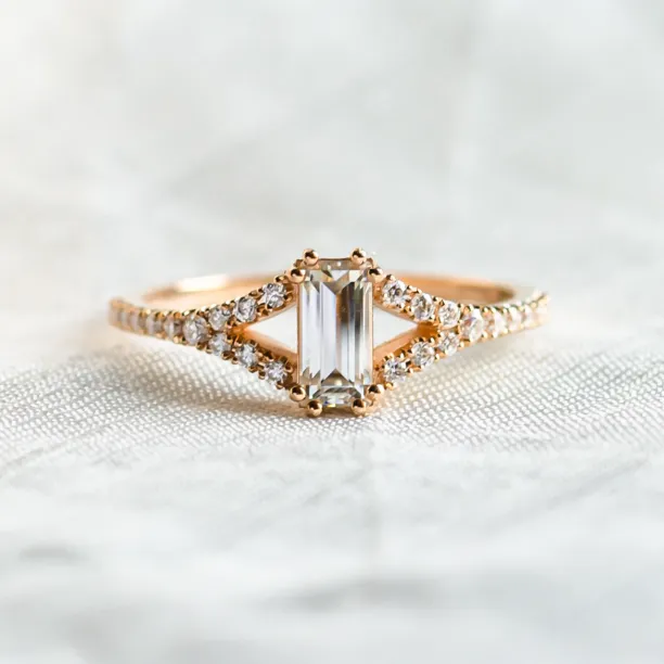 Elegant engagement ring with moissanite BLAIRE Image