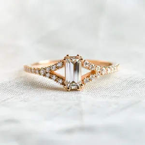 Elegant engagement ring with moissanite BLAIRE