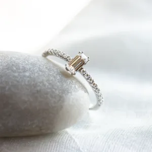 Elegant engagement ring with moissanites TANA Thumbnail