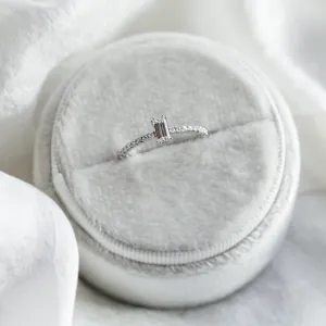 Elegant engagement ring with moissanites TANA Thumbnail