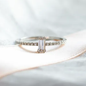 Elegant engagement ring with moissanites TANA