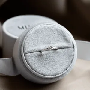 Atypical engagement ring with diamond and tree bark surface RIA Thumbnail