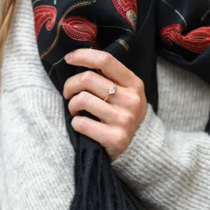 Gold ring with kite moissanite CAMERON Thumbnail