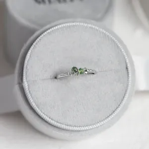 Cluster ring with moss agates and salt and pepper diamonds EVE Thumbnail