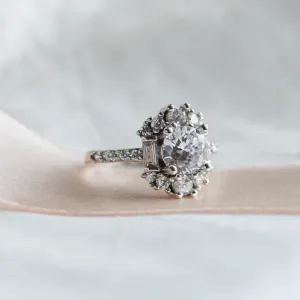 Luxury engagement ring with moissanites SHINY Thumbnail