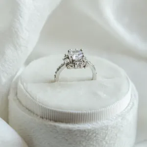 Luxury engagement ring with moissanites SHINY Thumbnail