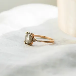 Gold ring with salt and pepper diamond AGNES Thumbnail