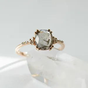 Gold ring with salt and pepper diamond AGNES Thumbnail