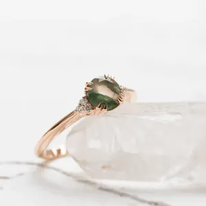 Moss agate engagement ring THEMIS Thumbnail