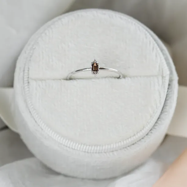 Gold ring with brown diamond KRISTEN Image