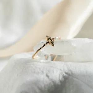 Gold ring with champagne diamond KYLIE Thumbnail