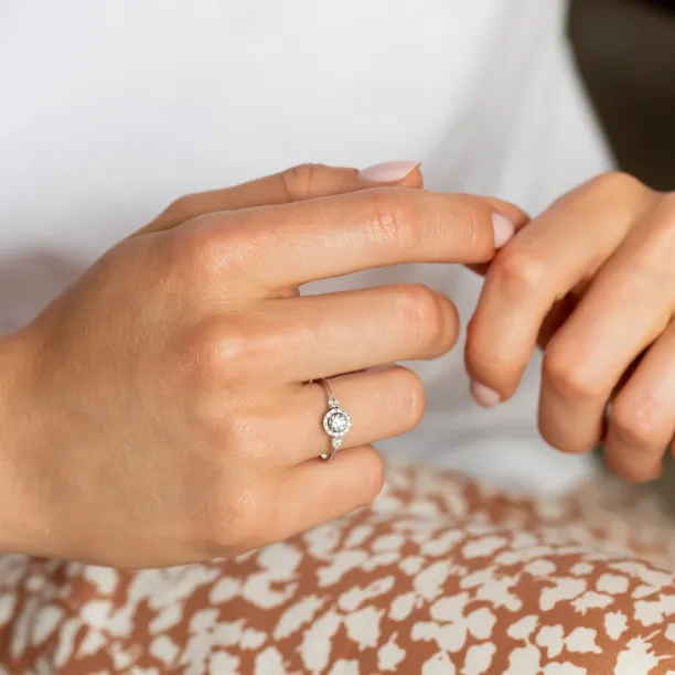 Unusual engagement ring with diamonds CARLITA Image