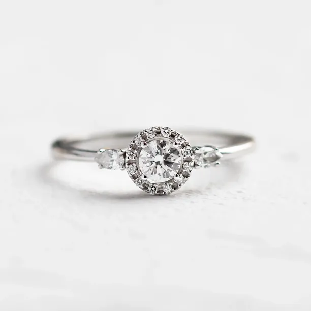 Unusual engagement ring with diamonds CARLITA Image