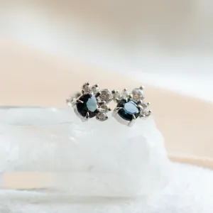 Gold topaz and diamond earrings OCEANIA Thumbnail