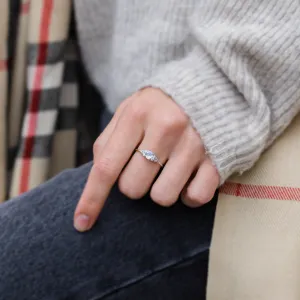 Gold engagement ring with moonstone DARLEEN Thumbnail