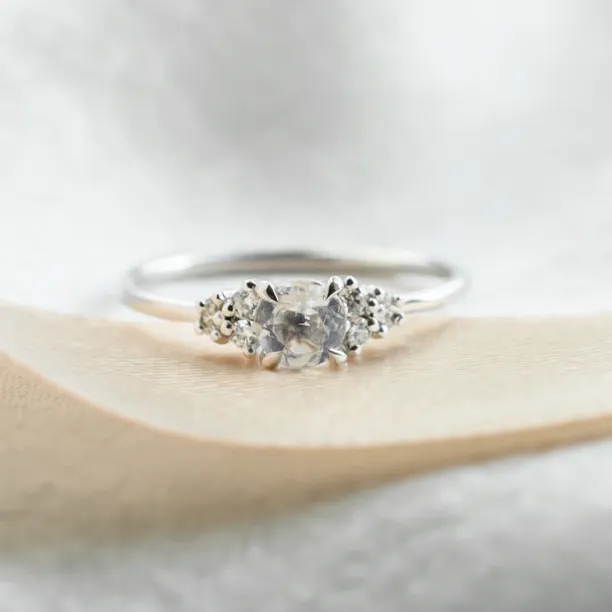 Gold engagement ring with moonstone DARLEEN Image