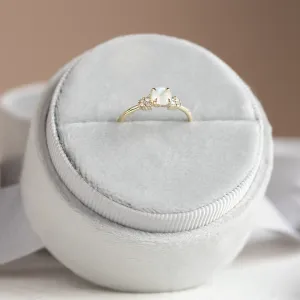 Gold engagement ring with moonstone DARLEEN Thumbnail