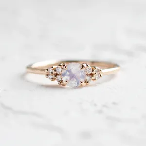 Gold engagement ring with moonstone DARLEEN