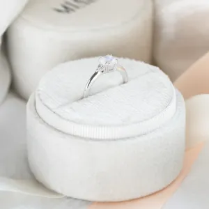 Gold engagement ring with moonstone and diamonds ELLIE Thumbnail