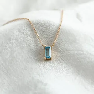 Gold jewellery set with blue topaz GENEVA Thumbnail