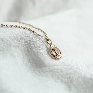 Gold necklace with moissanites GRANNY  Thumbnail