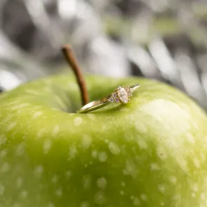 Romantic engagement ring with diamonds MILLIANA Thumbnail