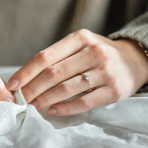 Romantic engagement ring with diamonds MILLIANA Thumbnail