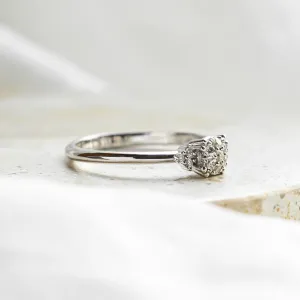 Gold engagement ring with pavé diamonds BIRDIE Thumbnail