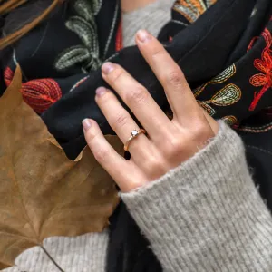 Twig-shaped ring with salt and pepper diamond DREAM Thumbnail