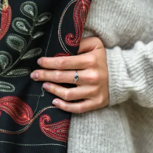 Gold ring with rutilated quartz and diamonds HESTIÁ Thumbnail