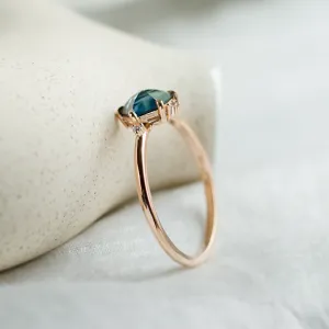 Gold ring with asymmetric sapphire SIGNIFICA Thumbnail