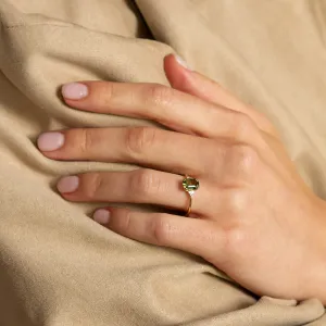 Gold ring with emerald sapphire and diamonds REZI Thumbnail