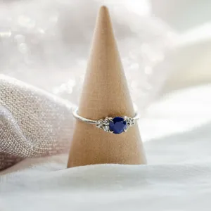 Gold ring with central lapis lazuli and diamonds ROYAL Thumbnail