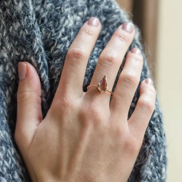 Gold ring with ametrine in kite shape ADELE Image
