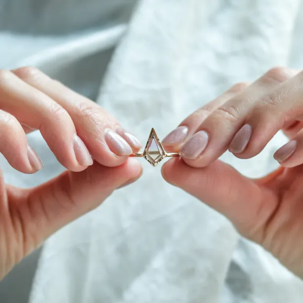 Gold ring with ametrine in kite shape ADELE Image