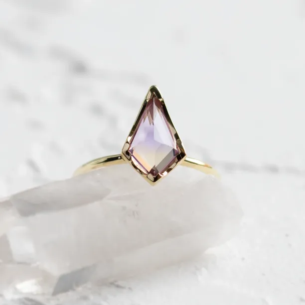 Gold ring with ametrine in kite shape ADELE Image
