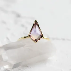 Gold ring with ametrine in kite shape ADELE Thumbnail