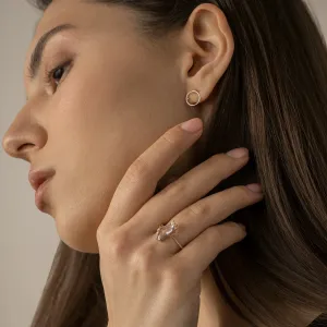 Gold ring with natural sapphire in violet colour SUZANNE Thumbnail