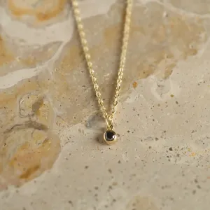 Gold bezel necklace with black diamond BLAKELEY Thumbnail
