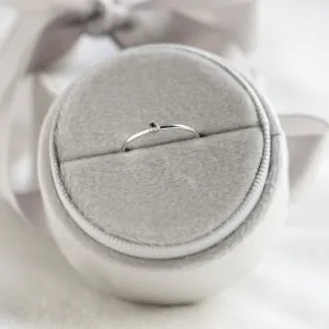 Gold minimalist ring with black diamond BRUNO Thumbnail