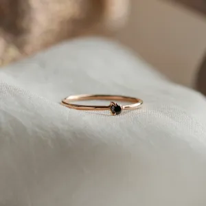 Martini ring with black diamond CAREY Thumbnail