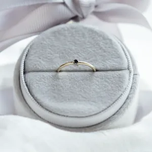 Martini ring with black diamond CAREY Thumbnail