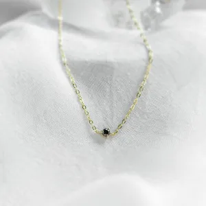 Minimalist bracelet with a black diamond BLAKE Thumbnail