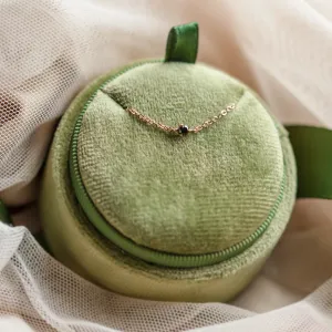 Minimalist bracelet with a black diamond BLAKE Thumbnail