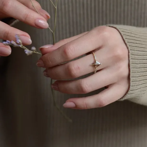 Original ring with salt'n'pepper diamond JACKIE Image